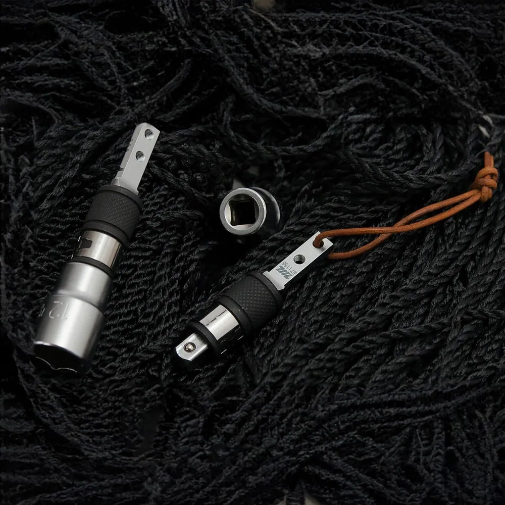 Flat End 1/4" Hex & Square Socket 2 in 1 Extension-2